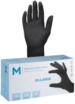 Picture of NITRILE PREMIUM BLACK GLOVES 2XLARGE