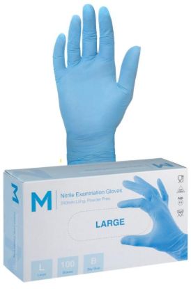 Picture of NITRILE PREMIUM BLUE GLOVES LARGE 