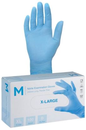 Picture of NITRILE PREMIUM BLUE GLOVES XLARGE