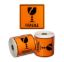 Picture of LABEL (PAPER) FRAGILE ORANGE/BLACK ROLL/500