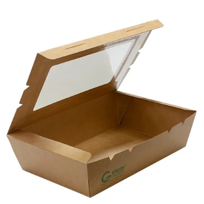 Picture of GREEN CHOICE TAKEAWAY BOX WINDOW LGE 225 x 165 x 65mm CTN/200
