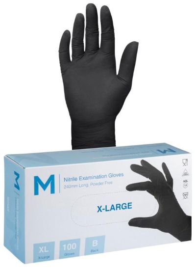 Picture of NITRILE PREMIUM BLACK GLOVES XLARGE